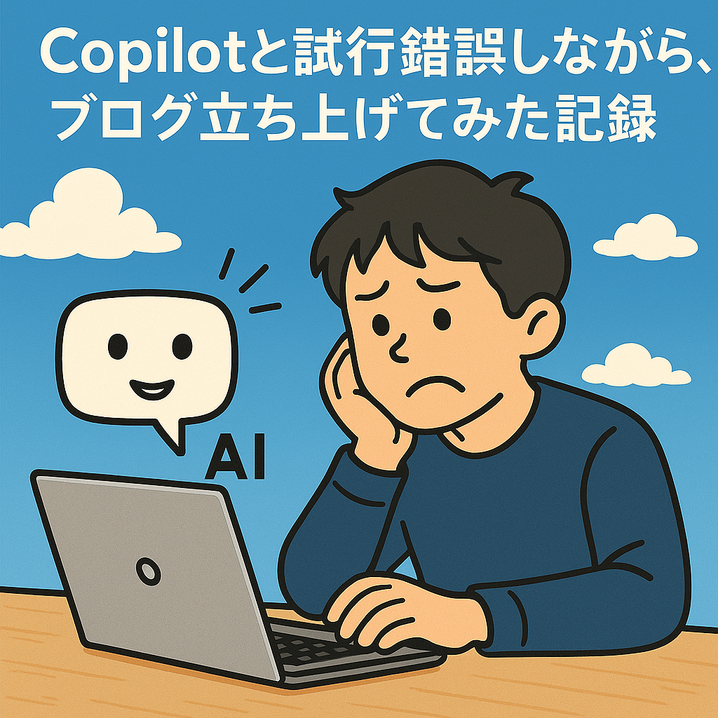 Copilotと二人三脚で、ブログ立ち上げてみた記録